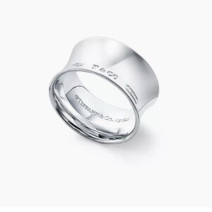 Tiffany Sterling Silver wide 1837 ring size 7